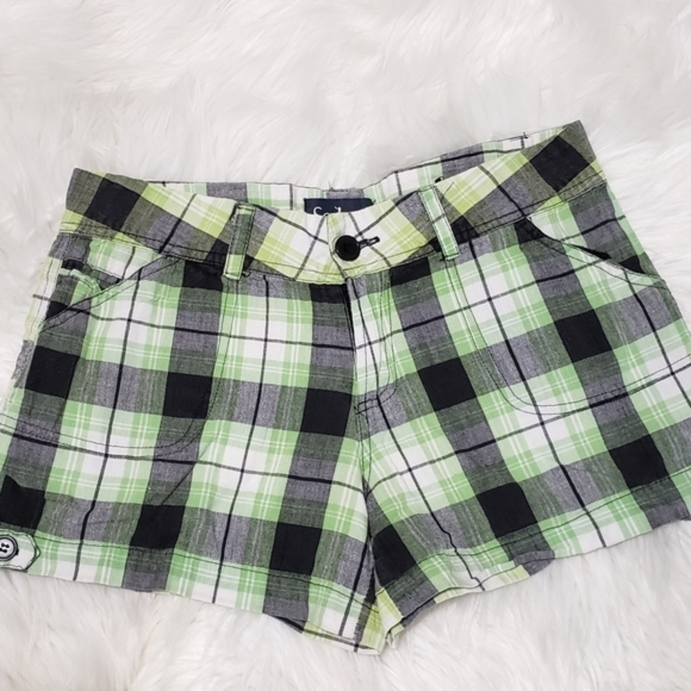 SABREE 100% Cotton Plaid Shorts Size Medium